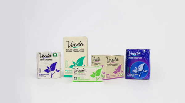 Veeda Natural Cotton Liners, Non-GMO, Hypoallergenic, Folded, 3 Boxes, 40  Count Each