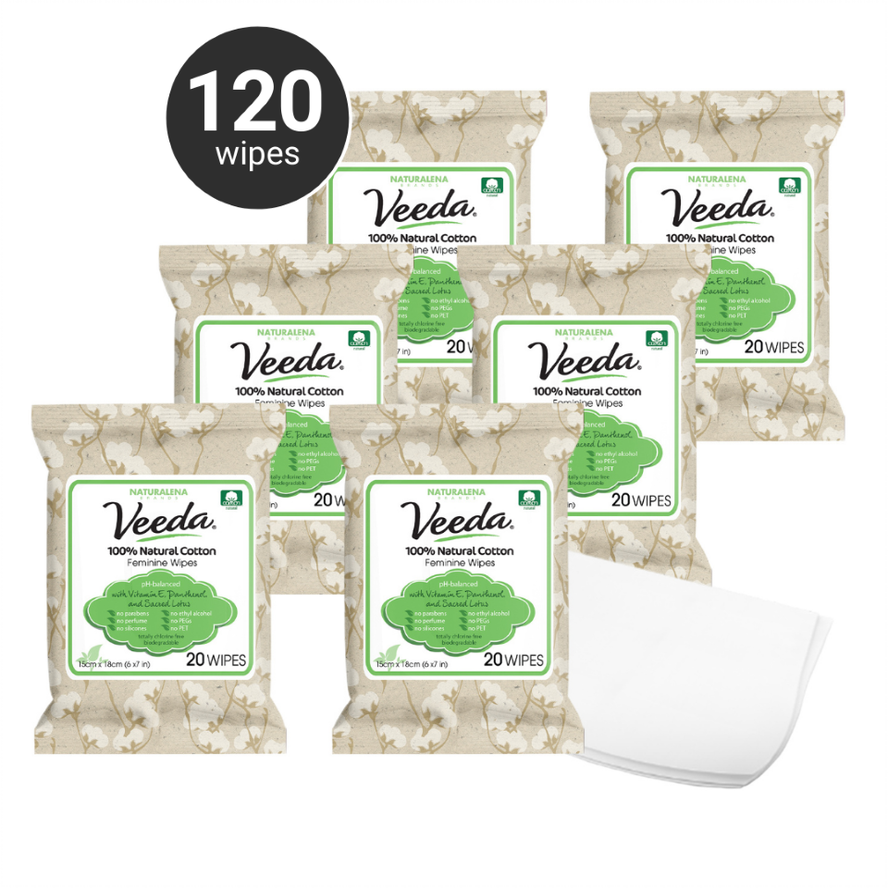 Veeda Ultra Thin Natural Cotton Day Pads 8 Packs x 14 Pads 960EACH