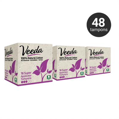  Veeda Natural Cotton Day Pads for Women